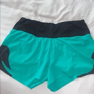 Lululemon running shorts with scallop detail